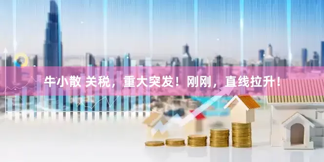 牛小散 关税，重大突发！刚刚，直线拉升！