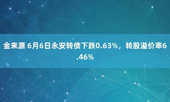 金来源 6月6日永安转债下跌0.63%，转股溢价率6.46%