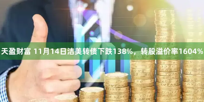 天盈财富 11月14日洁美转债下跌138%，转股溢价率1604%